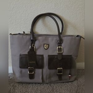 Daniel Cremieux Gray and Brown Men's Tote Bag